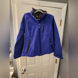 Womens Xersion Royal Blue soft shell jacket Size L